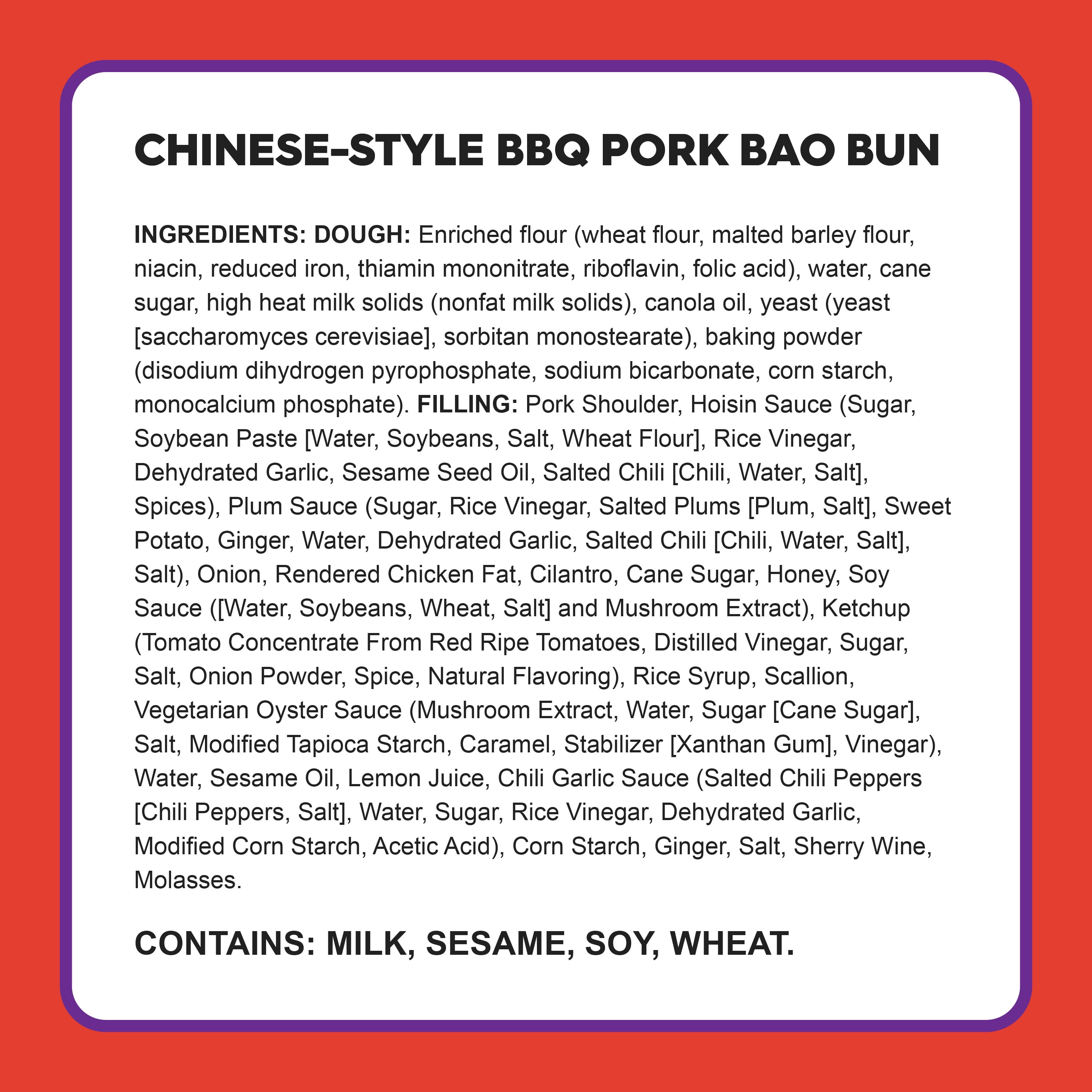 Wow Bao Chinese-Style BBQ Pork Bao, 4 pack, Frozen
