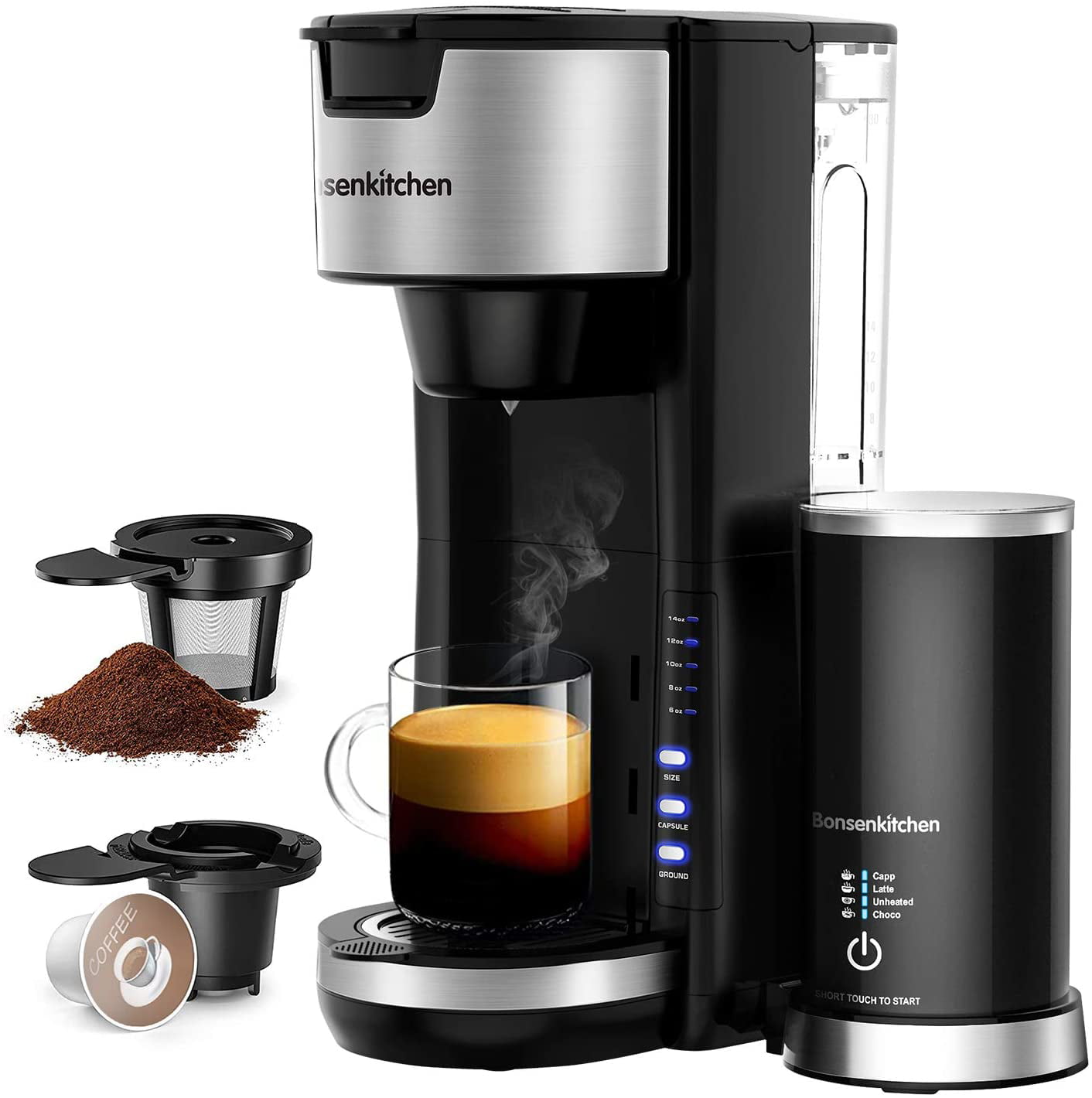 Single Serve Coffee Maker Single Cup One Cup Coffee Maker Small Personal Brew 