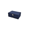 thumbnail image 1 of Seitruly Caja de almacenamiento de joyas, collares, pendientes, anillos, pulseras, brazaletes, organizador, estuche para el hogar, dormitorio, soporte de Bolsas de maquillaje Azul Seitruly CE015115-05, 1 of 6