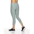 thumbnail image 4 of Reebok Womens Branded Capri Compression Athletic Pants, Green, Small, 4 of 4