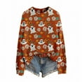 thumbnail image 4 of Halloween Sweaters for Women Fashion Graphic Print Long Sleeve Knit Pullover Tops Everyday Casual Look, 4 of 6