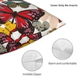 thumbnail image 3 of Pofeuu Retro Floral Butterfly Print Double-sided plush pillowcase Square Throw Pillow Covers Pillows Cover for Living Room Bedroom Sofa Couch Cushion Cover（No pillow core）-12"x12", 3 of 7