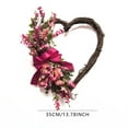 thumbnail image 3 of Cqxid Pendentif Décoratif à Moins de 15$ Couronne Maison & Jardin en Forme de Cœur Couronne 16 Pouces Couronne de Roses Rouges Décoration de Mariage, 3 of 9