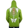 thumbnail image 7 of Notus Men’s Full Face Skeleton Skull Zip-Up Hoodie Sweatshirt Perfect for Halloween Costume Long Sleeve Sweatshirt Green M, 7 of 7