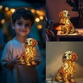 thumbnail image 7 of Labrador Lamp, Dogs Stained Resin Tabletop Night Light, Dog Series Art Night Light, Dog Stained Glass Lamp, 3D Cute Pet Themed LED Table Lamps, Gift for Lovers, 7 of 7