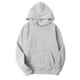 thumbnail image 4 of Sonducket Unisex Womem Hombres Algodón Color sólido Sudadera con cordón Sudadera con capucha Camisetas gris claro 3XL Sonducket AP000776-70, 4 of 6