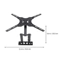 thumbnail image 2 of ifundom Black Adjustable TV Wall Rack with Rotation and Tilt for Optimal Home Viewing, 2 of 8