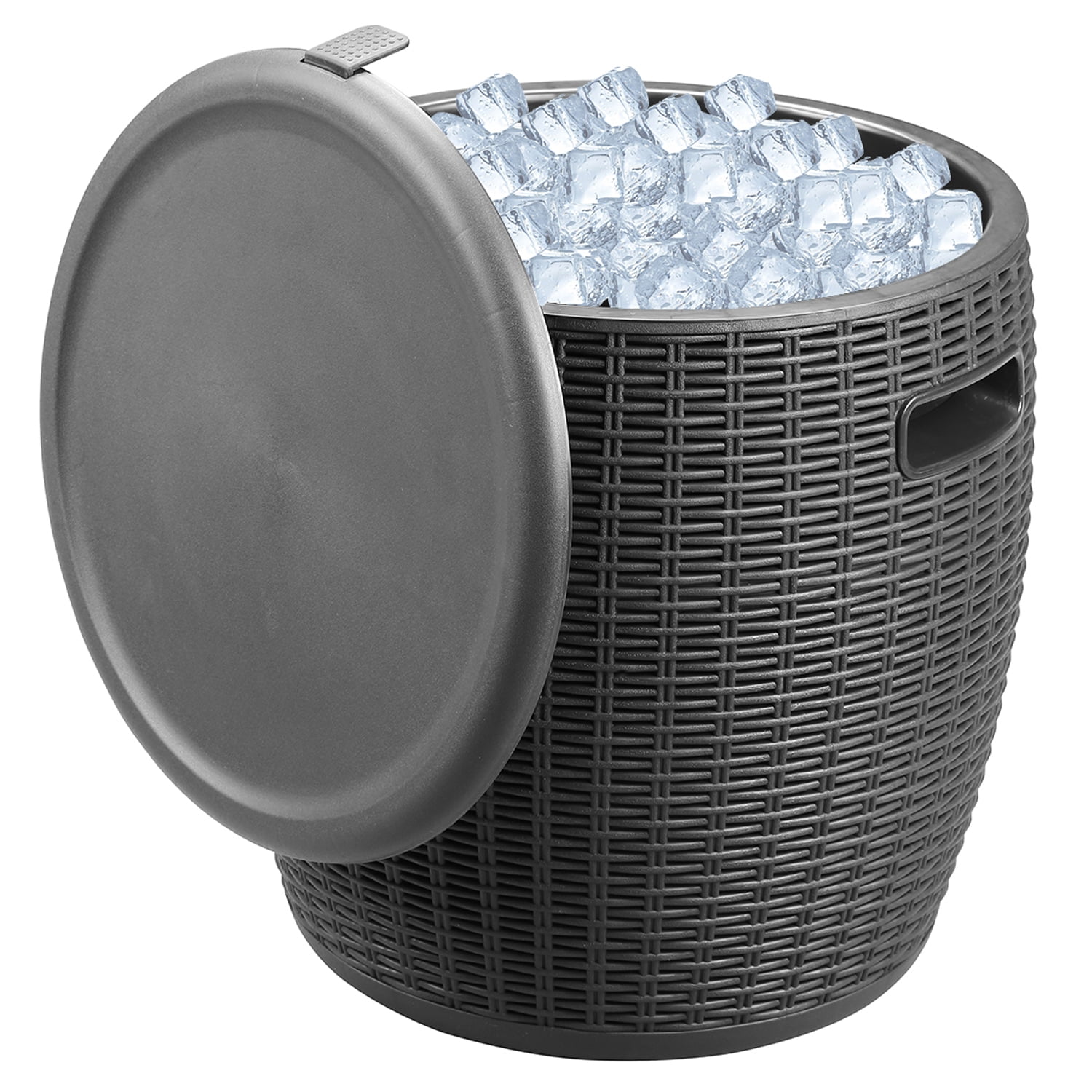 Ainfox Patio Ice Cooler Bucket Cool Bar Table Cocktail Side Table with