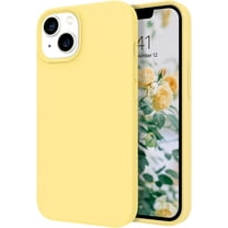 Compatible with iPhone 13 Case, Liquid Silicone Soft Gel Rubber iPhone 13 Phone Case Slim Fit Cover with Microfiber Lining Shockproof Protective Phone Cases for iPhone 13 6.1 inch, Yellow