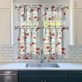 thumbnail image 3 of Kitchen Curtains and Valance Set 36 Inch Tier Pioneer Colorful Floral 3 Pieces Set Dining Room Small Curtain Drapes Cafe Curtains Valance for Home Decor Rod Pocket, 3 of 6