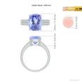 thumbnail image 4 of ANGARA Natural Cushion 2.6 ct Tanzanite Cocktail Ring with Diamonds in 14K White Gold for Women (Size-10x8mm) | December Birthstone, Anniversary, Jewelry Gift for Women | Natural Tanzanite Ring, 4 of 9