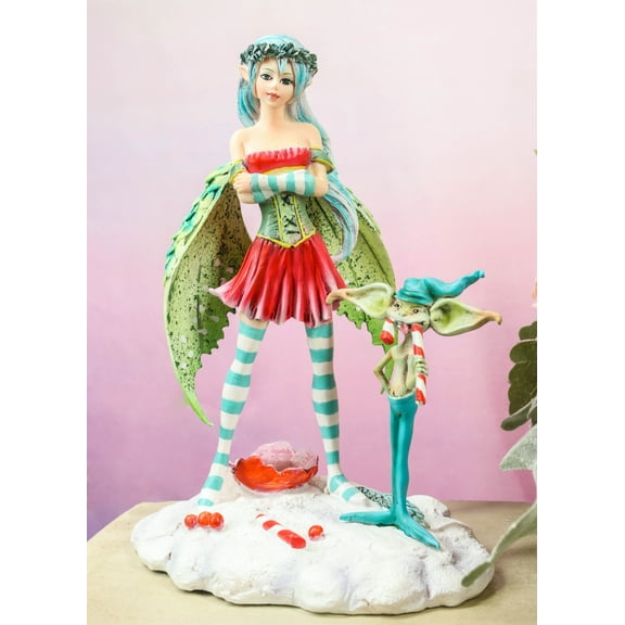 Amy Brown Christmas Fairy And Candy Cane Gremlin Naughty List Collectible Statue
