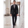 thumbnail image 2 of Men's Slim Fit Single Breasted Faux Suede Blazer Jacket for Stylish Casual Wear XL Black, 2 of 5