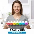 thumbnail image 6 of Large 7 Day Pill Organizer, 2 Times a Day Pill Box, Daily Medicine Organizer, Plastic, 6 of 8