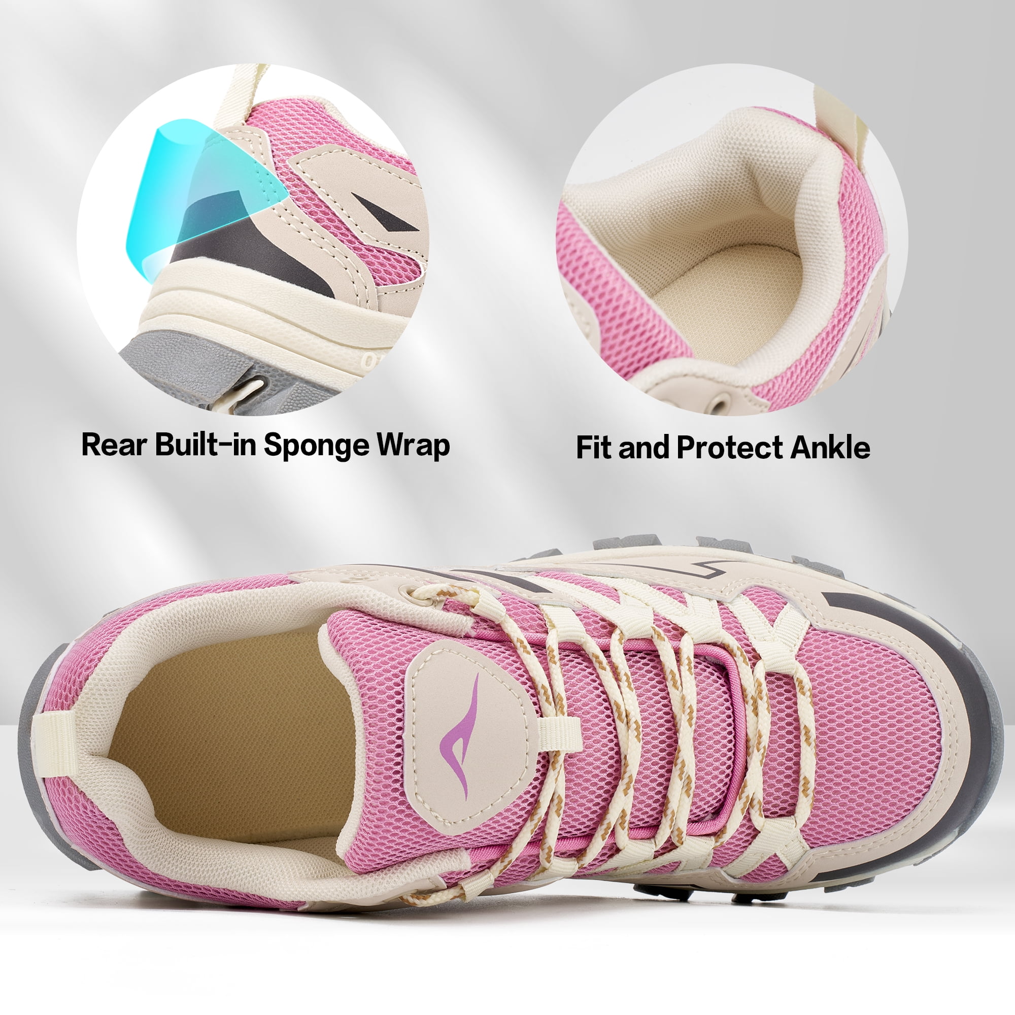 Ecetana Women's Hiking Shoes Lightweight Breathable Mesh Walking Sneakers Outdoor Shoes
