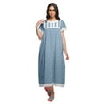 thumbnail image 1 of Moomaya Printed Nightdress For Ladies Cotton Ruffled Border Nursing Night Gown, 1 of 5