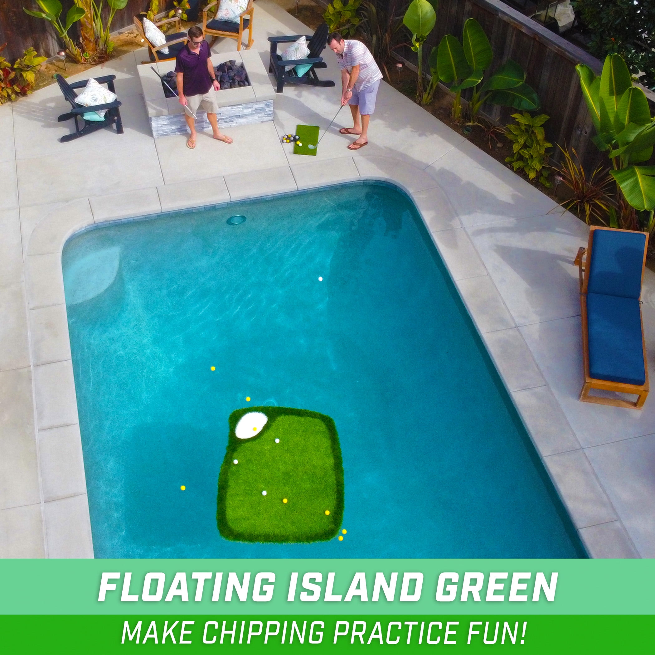 Buy GoSports Splash Chip Pro 5' x 4' Floating Golf Green with 24