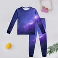 thumbnail image 3 of Byoo Big Boys Galaxy Starry Sky Pajama Set Long Sleeve Top Pants Sleepwear Outfits, 3 of 3