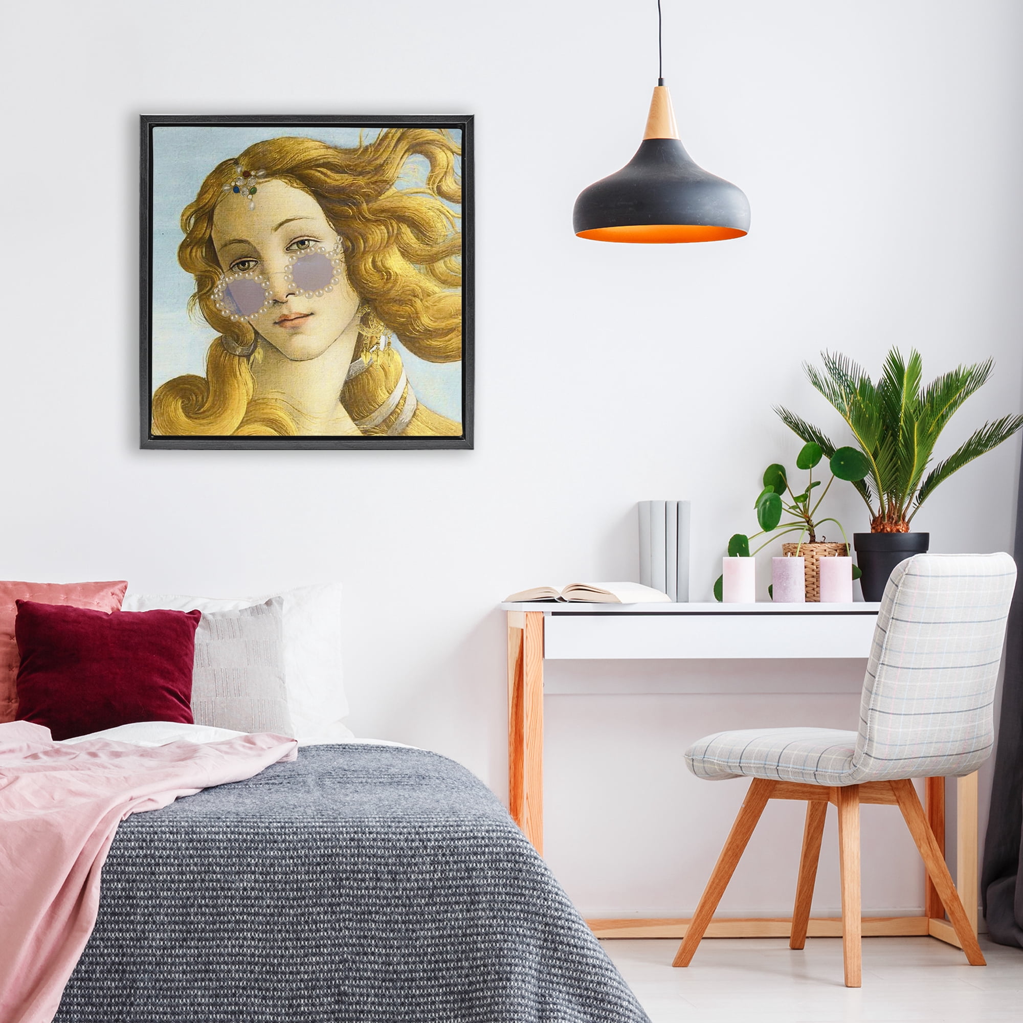 Stupell Industries Modern Day Venus Shades Black Framed Floater Canvas Wall Art, design by Grotto Studios