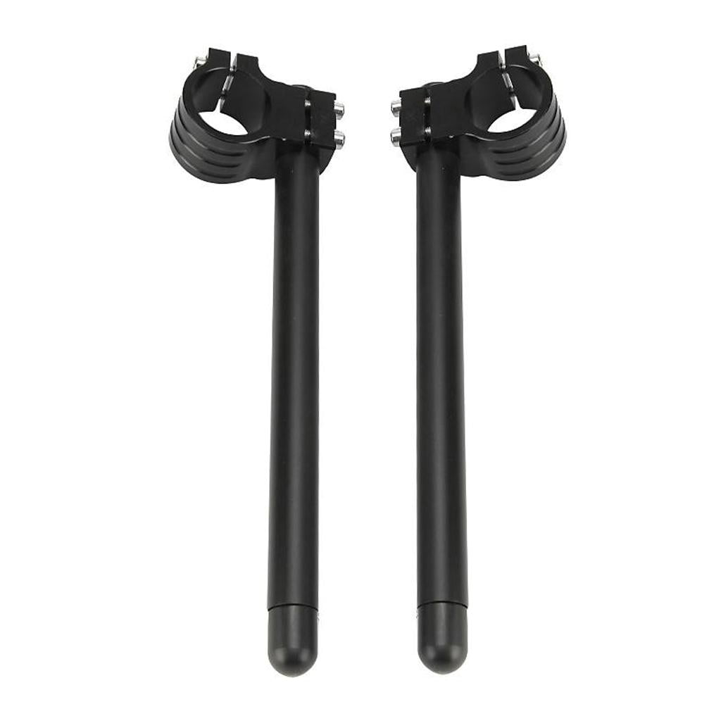 2Pcs Black 41mm Clipons Fork Ear Clamp Motorcycle Mount Brackets Clamp Ship