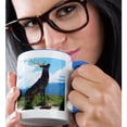 thumbnail image 2 of 3drose, the Elk Statue in Beaver Utah with Blue Sky and Some Clouds, 15oz Two-tone Blue Mug, 2 of 6