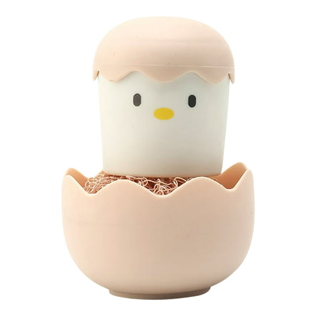 Eggshell Chicken Dish Washing With Base Cleaning Ball Cartoon Kitchen Pot Brush