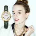 thumbnail image 3 of Resicozy Watches for Women Classic Quartz Watch with Leather Strap Vintage Small Face Round Watches Birthday Gift for Ladies 2026 Green, 3 of 4