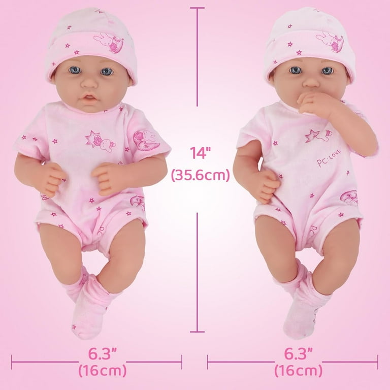 ZITA ELEMENT 14 Inch Baby Doll With Doll Clothes Accessories Set