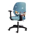 thumbnail image 4 of CHAQLIN Winter Penguin Snowflake Computer Office Chair Cover, Elastic Polyester Set of 2 Stretch Covers for Gaming Chair and Armchair, 4 of 8