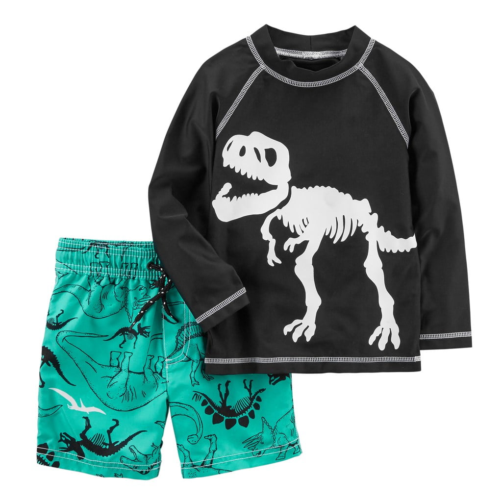 Jurassic World Swim Shorts for Boys Kids Tyrannosaurus T Rex Dinosaur Swimming Trunks Pants Children’s Green Swimwear