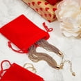 thumbnail image 2 of Velvet Jewelry Pouch Drawstring Bags for Gifts (2.7 x 3.5 in, Red, 50 Pack), 2 of 5