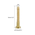 thumbnail image 2 of Uxcell M6 x 50mm Wood Screws Slotted Flat Head Brass Self-Tapping Screw 50 Pack, 2 of 5