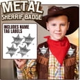 thumbnail image 6 of Metal Sheriff Badges - (Pack of 24) Silver Star Name Badges with Stickers for Personalized Names, Western Cowboy Dress Up Deputy's Badge Toys for Kids Birthday Party Favors, Giveaways & More, 6 of 7