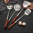 thumbnail image 1 of Espátula de acero inoxidable 304 Pala para freír espesa Utensilios de cocina para chef Cuchara para freír Pala para freír Cuchara para sopa de mango largo para el hogar Utensilios de cocina, 1 of 3