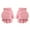 Pink, variant on Women's Knitted Fingerless Mitten Gloves with Flip Cover with Faux Fur Lining