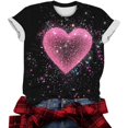 thumbnail image 4 of QIPOPIQ T-Shirts Vintage pour Femmes Mode Décontractée Col Rond Manches Courtes T-Shirt Imprimé Top Liquidation, 4 of 5