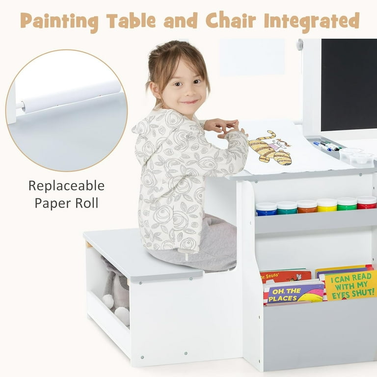 OLAKIDS Kids Art Table and Chair Set, in Toddler Craft and