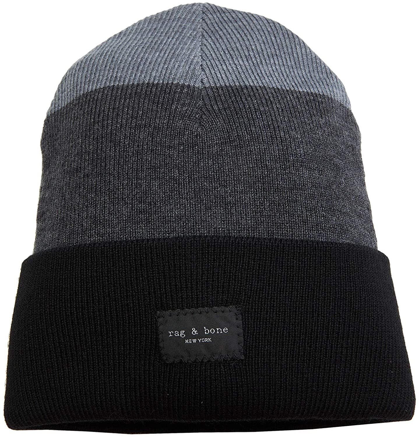 rag \u0026 bone Addison Striped Beanie Black 