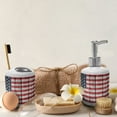 thumbnail image 4 of Ambesonne USA Soap Dispenser & Toothbrush Holder Set, Fourth of July Independence, 2 Pcs, Dark Blue White Red, 4 of 6