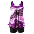 thumbnail image 5 of Teissuly Women Conservative Print Strappy Back Set Two Piece Swimsuits Swimdress, 5 of 6