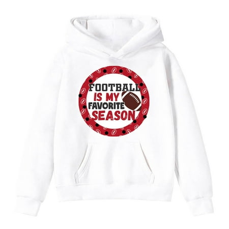 

Hoodies for Boys Football Fans Player Sports Retro Rugby Pullover Sweatshirts for Girls