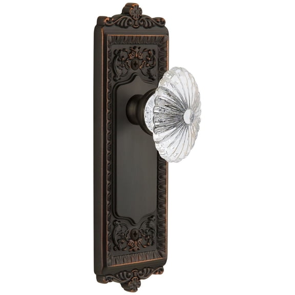 Grandeur Winbur_Dd_Na Windsor Solid Brass Rose Dummy Door Knob Set - Bronze