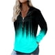 thumbnail image 2 of Pntutb Mujeres Otoño e Invierno Casual Gradiente Impreso Sudadera con capucha Cordón Cuarto Cremallera Manga larga Jersey Blusa con capucha Sudadera tops Pntutb Pntutb-149, 2 of 5