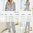 thumbnail image 3 of Fewfanhot Women's Fleece Long Sleeve Light-colored Print Hooded Bathrobe with Pockets Ankle-Length, Loungewear One-Piece Pajama, 3 of 9
