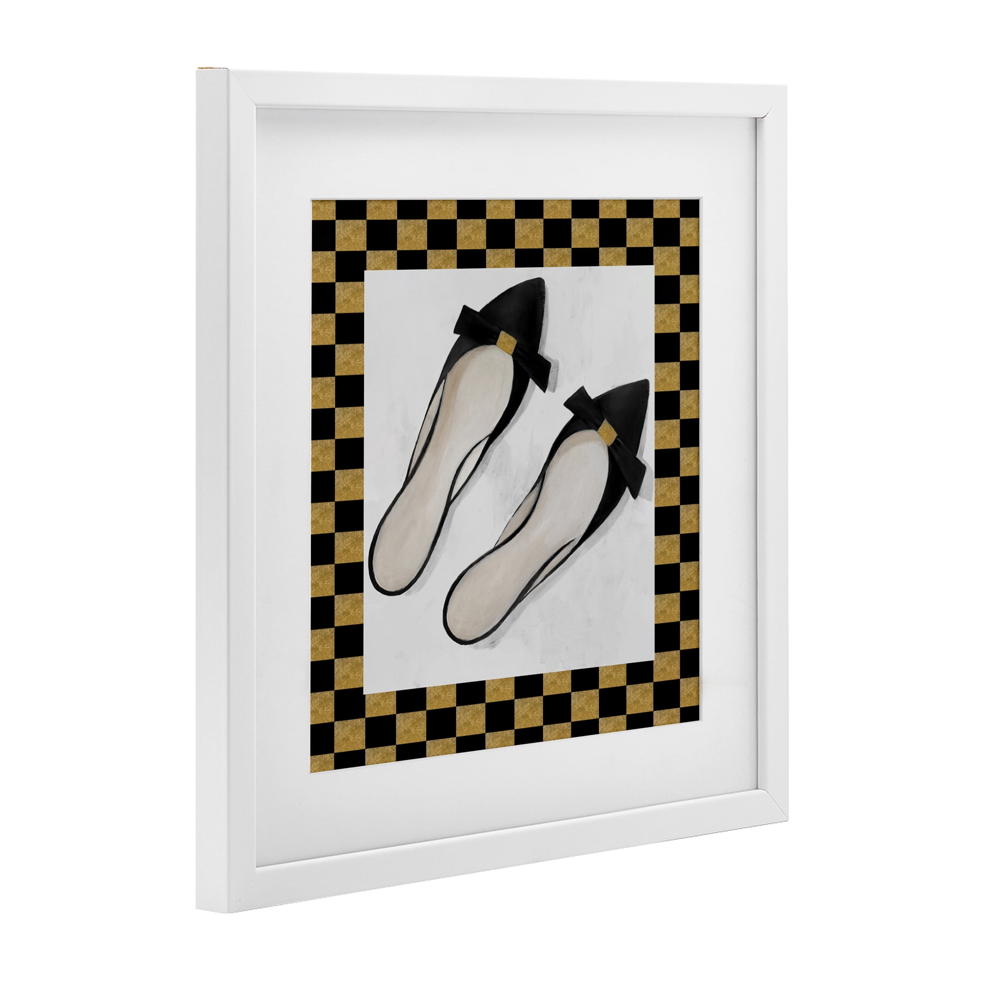 Stupell Industries Sleek Black Sliders White Framed Print Under Glass, design by Lorenzo Collective