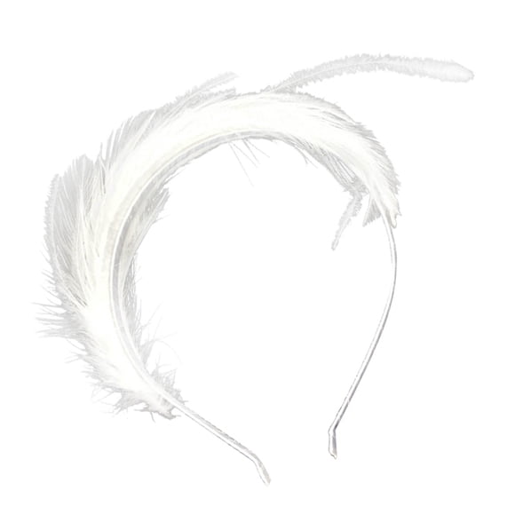 Venda Fascinator Sunnimix Blanca Novia Pluma Tocado Pelo