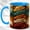 Blue, variant on Stacked Dragon Coffee Mug, Fantasy Dragon Mug, Ceramic 11 oz