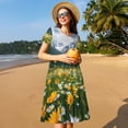 thumbnail image 4 of Disketp Mountain Daisy Meadow para Vestido de Manga Corta para Mujeres, Vestidos de Verano para Mujeres, Casual y Holgado para la Playa, 4 of 6