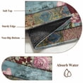 thumbnail image 6 of 2'x6' Rug Runners for Hallways Kitchen, Vintage Flower Non Slip Entryway Beside Floor Carpet Runner, Retro Botanical Floral Wooden Washable Laundry Room Bedroom Throw Rugs Mat for Family Pet, 6 of 8