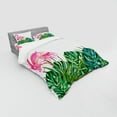 thumbnail image 2 of Ambesonne Tropical Bedding Set 4 Pcs, Exotic Nature Flamingo, Queen, Green Pink Blue, 2 of 2